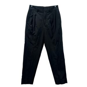 Everlane Black Tapered Pants | Size 0 (Small) High Rise Cotton Ankle Trousers